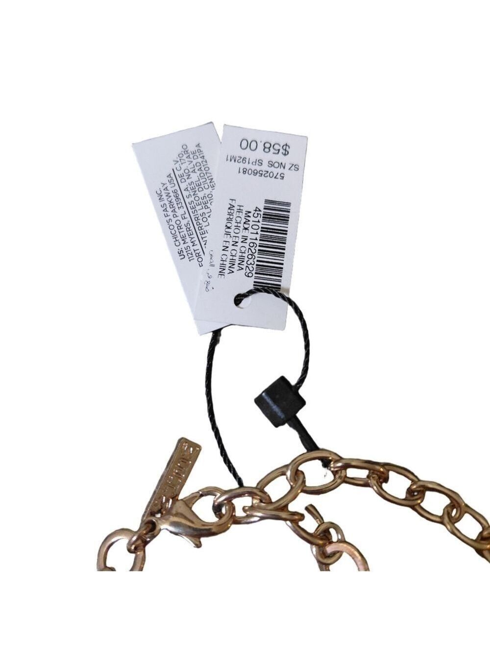 NWT White House Black Market Rose Gold Link Necklace - Picture 4 of 4
